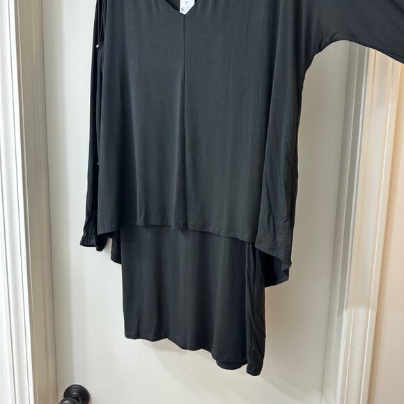 NWT White House Black Market Black Double Layer Tunic, Size M - Picture 3 of 11